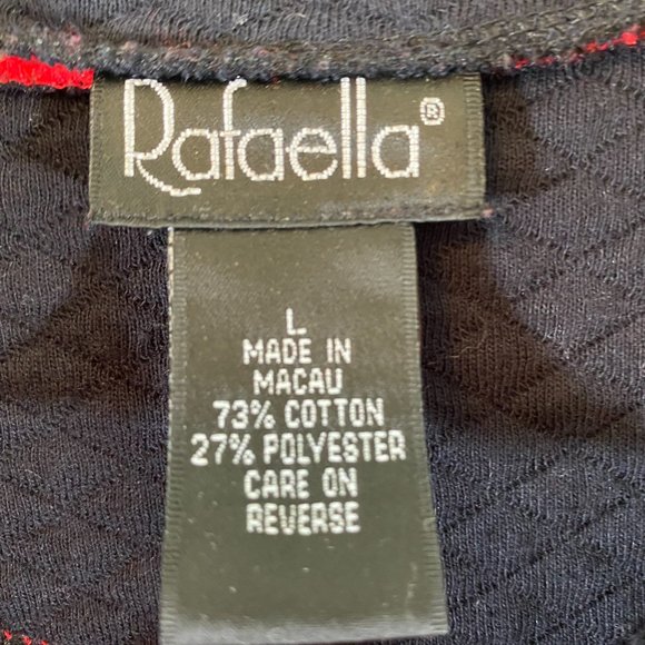 Rafaella Red & Blue Quilted Long Sleeve Zip Front Jacket NWOT Women's Size Large - Picture 3 of 11